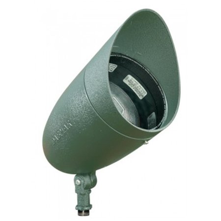 DABMAR LIGHTING 18W & 120-277V LED Flood PAR38 Hooded Lensed Spot Light Green DPR38-HOOD-LED18F-G